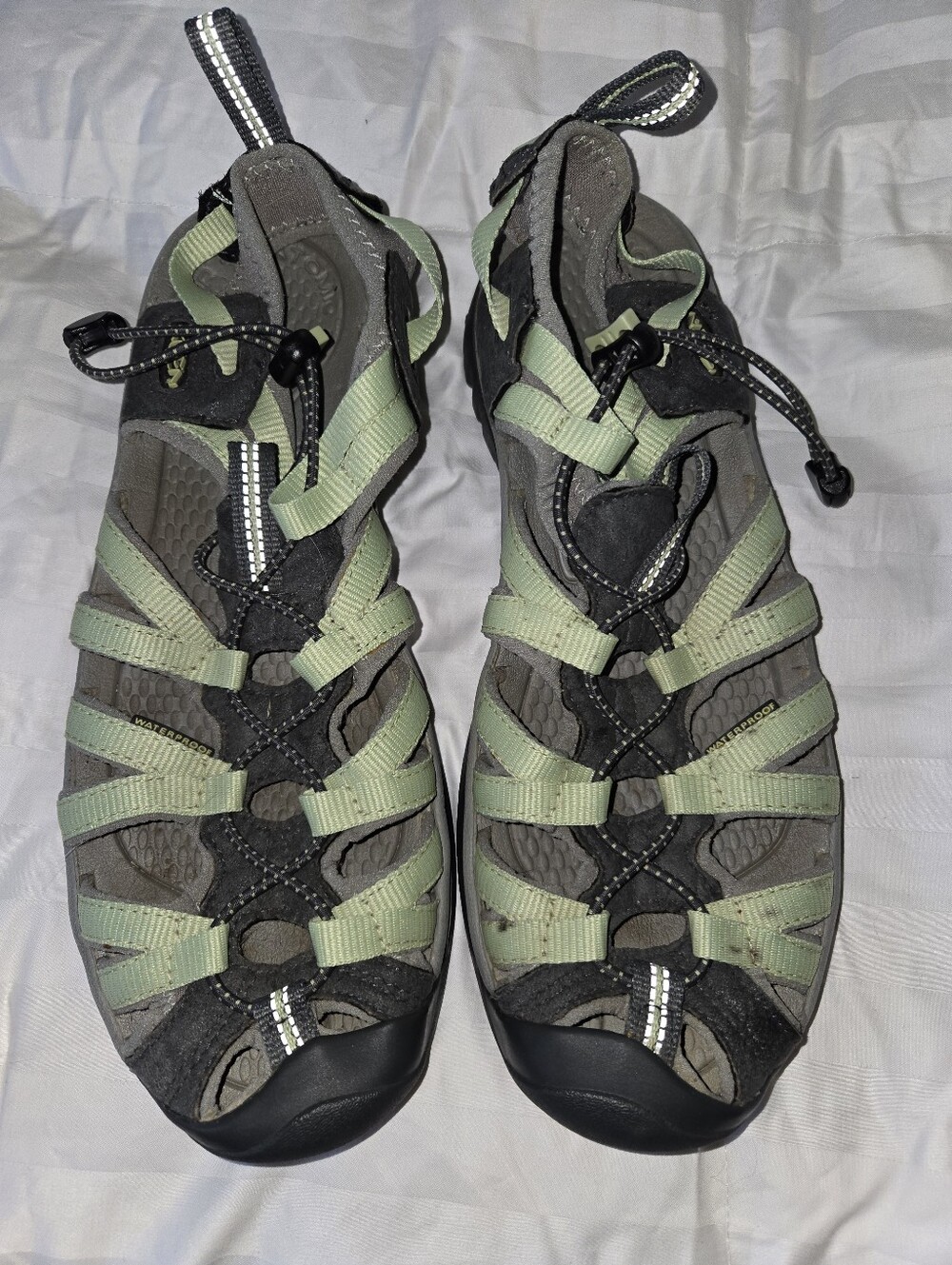 KEEN Lime Green and Gray Outdoor Strappy Sport Sandals Women's 9.5